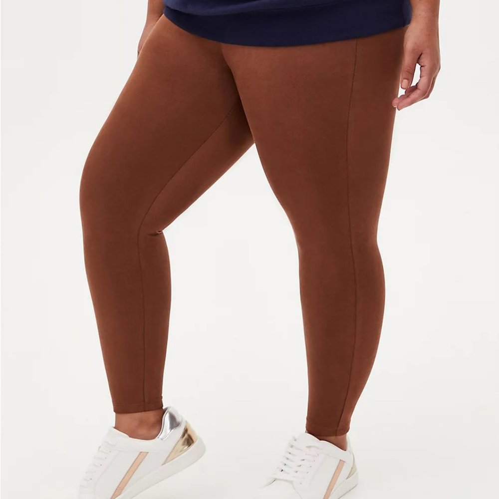 PLATINUM LEGGING - FAUX SUEDE COGNAC, 6x